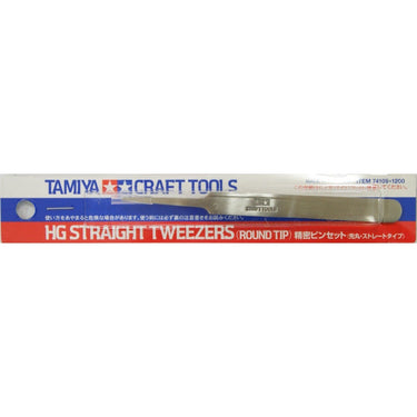 Tamiya 74109 HG Straight Tweezers Round Tip